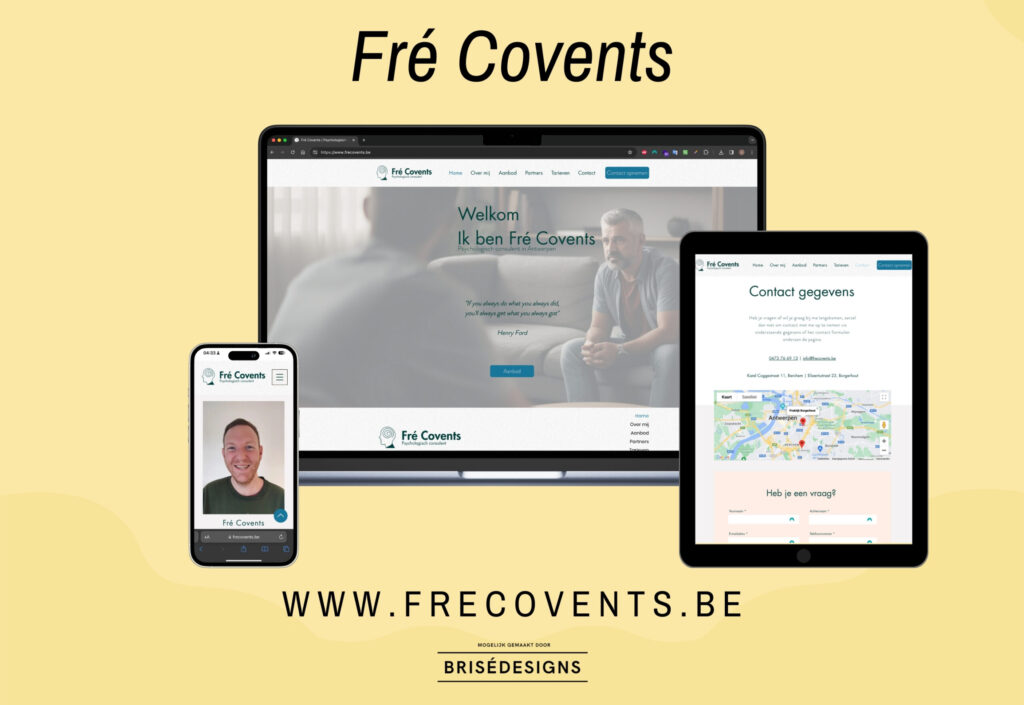 Fré Covents Website Cover image