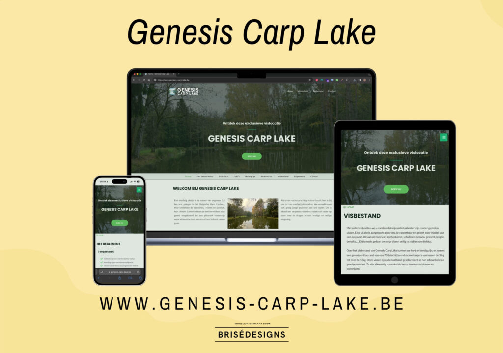 Genesis Carp Lake Website Cover Image