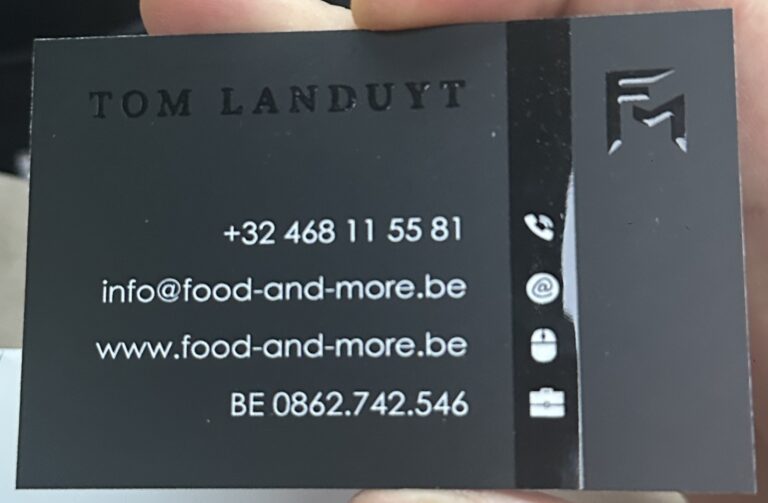 Tom Landuyt Business Cards Back